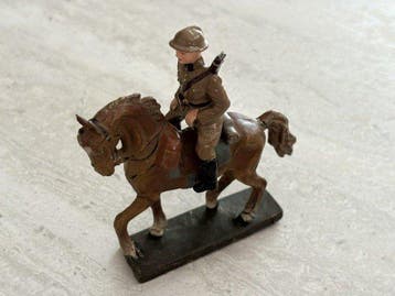 Lineol - Figuur - soldat belge a cheval lineol très rare no, Nieuw