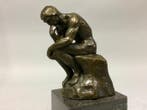 Beeldje, De Denker naar Rodin - 1,9 kg - 20 cm - Brons