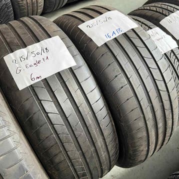 2 x Goodyear Eagle F1 215-50-18 Zomerbanden 6mm, 18 inch, Ophalen of Verzenden, Band(en), Personenwagen