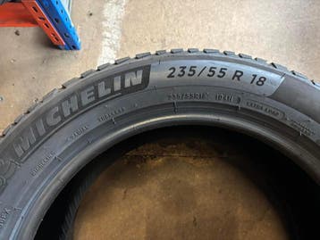 2x Michelin CrossClimate 2 235/55 R18 All Season 6mm, Ophalen, 18 inch, Gebruikt, 235 mm