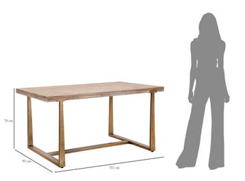 EETTAFEL ANKARA CM 150X90X78, Ophalen of Verzenden, Nieuw
