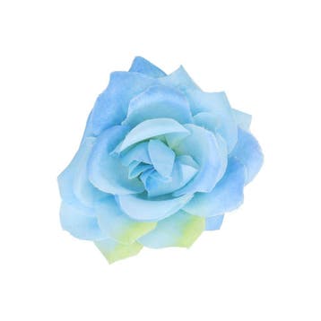 Haarspeld Duckklem 5cm – Haarbloem Roos – Blauw, Nieuw