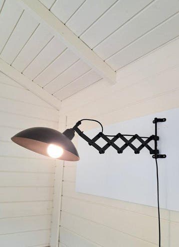 Verstelbare Industriële Muurlamp - Schaarlamp - Metaal