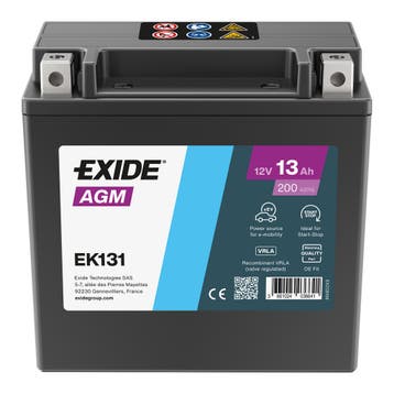 Exide Auxiliary accu | EK131 | 12V 13Ah, Auto-onderdelen, Accu's en Toebehoren, Ophalen of Verzenden, Nieuw
