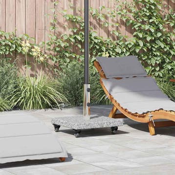 vidaXL Parasolvoet 30 kg Grijs Graniet Vierkant, Tuin en Terras, Parasols, Verzenden, Nieuw, Minder dan 1 meter, Parasolvoet