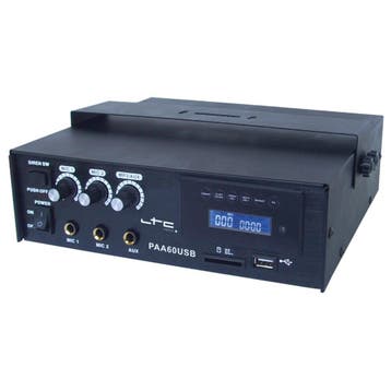 LTC PAA60USB 3 Kanaals PA Versterker 60W USB-SD/MP3, Verzenden, Nieuw, Overige typen, Overige merken