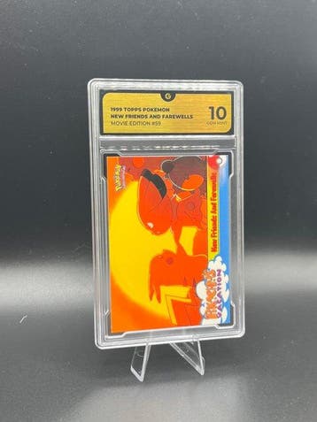 Pokémon - 1 Graded card New Friends And Farwells 59 Movie, Nieuw