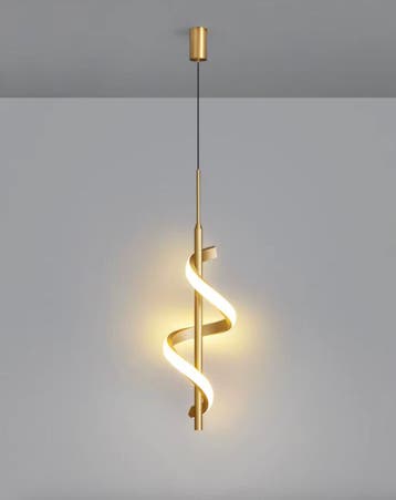 Glans LED Hanglamp – Design Plafondlamp in het Goud of Zwart, Verzenden, Nieuw