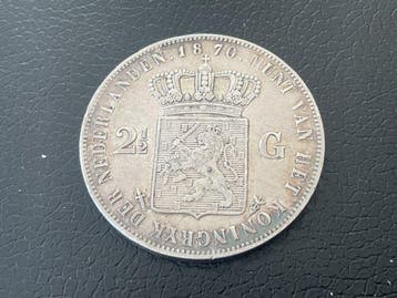 Nederland. Willem III. 2 1/2 Gulden 1870 (Zonder