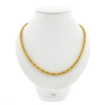 Gouden gedraaide schakelketting, Ophalen of Verzenden, Gebruikt, Goud, Goud