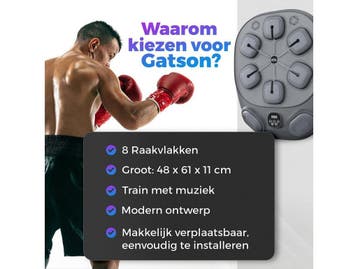Gatson Pro Boxing Machine - Boksmachine met Muziek - 8, Verzenden, Zo goed als nieuw