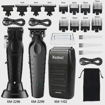 Kemei Professionele Draadloze Baardtrimmer & Tondeuse KM-229, Verzenden, Nieuw
