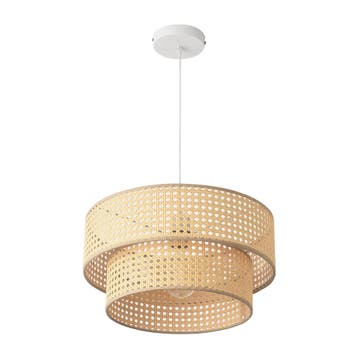 Design hanglamp Ascot 12xØ40 cm E27 wit rotan look lux.pro, Huis en Inrichting, Verzenden, Nieuw