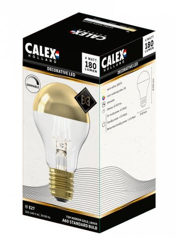 OP=OP Calex LED A60 Kopspiegel Goud E27 4W 180lm 1800K di..., Ophalen of Verzenden, Nieuw