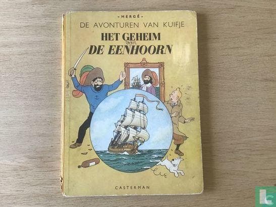 Kuifje - Het geheim van de Eenhoorn - 1946, Boeken, Stripboeken, Gelezen, Eén stripboek, Verzenden