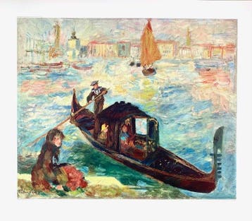 Pierre-Auguste Renoir (1841-1919) - A Gondola on the Grand