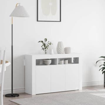 vidaXL Dressoir Wit 116 x 30 x 75 cm Bewerkt hout, Verzenden, Nieuw, Overige houtsoorten, Minder dan 50 cm