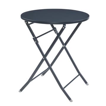 Klaptafel Sande tuintafel metaal rond 71xØ62 cm zwart [en.ca, Tuin en Terras, Verzenden, Nieuw