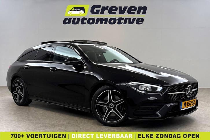 Mercedes-Benz CLA 200 AMG  Pano  Sfeer  Virtual  Camera, Auto's, Mercedes-Benz, Te koop, Automaat, Benzine, Zwart, Verzenden