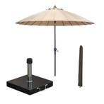 Garden Impressions Manilla stokparasol Ø250 cm - taupe incl, Verzenden, Nieuw
