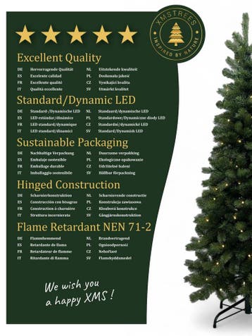 XMS-Trees Kunstkerstboom Banff H240xØ101cm inclusief LED, Diversen, Ophalen of Verzenden, Nieuw