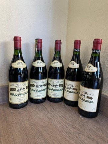 1987 La Rioja Alta, Viña Ardanza - Rioja Reserva - 5 Flessen, Verzamelen, Wijnen, Nieuw