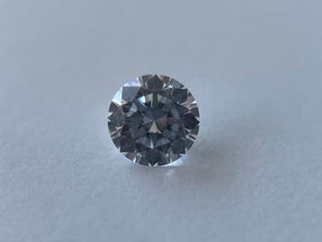 1 pcs Diamant (Natuurlijk) - 0.54 ct - Rond - D (kleurloos), Nieuw
