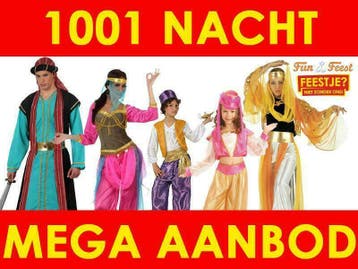 Arabische kostuums - Mega aanbod 1001 nacht kleding, Kleding | Heren, Ophalen of Verzenden, Nieuw, Kleding