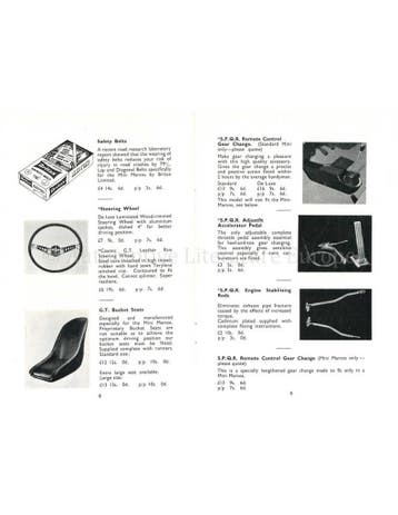 1969 MINI MARCOS GT 2+2 ACCESSOIRES BROCHURE ENGELS, Nieuw, Author