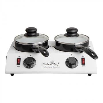 Chocolade warmer | 2 pans | 30° tot 80°C CaterChef, Verzenden, Nieuw in verpakking