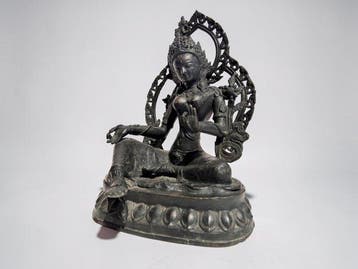 Large Green Tara Shyamatara - Himalayan Bronze - Nepal