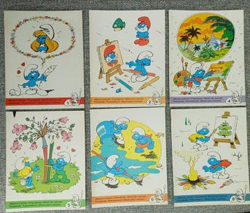 Les Schtroumpfs - Cahiers à colorier - 6 albums - Eerste, Nieuw