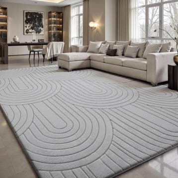 Vloerkleed 140x200 3D Lichtgrijs | Retourdeal 33% Korting, 100 tot 150 cm, Ophalen of Verzenden, Zo goed als nieuw, 150 tot 200 cm