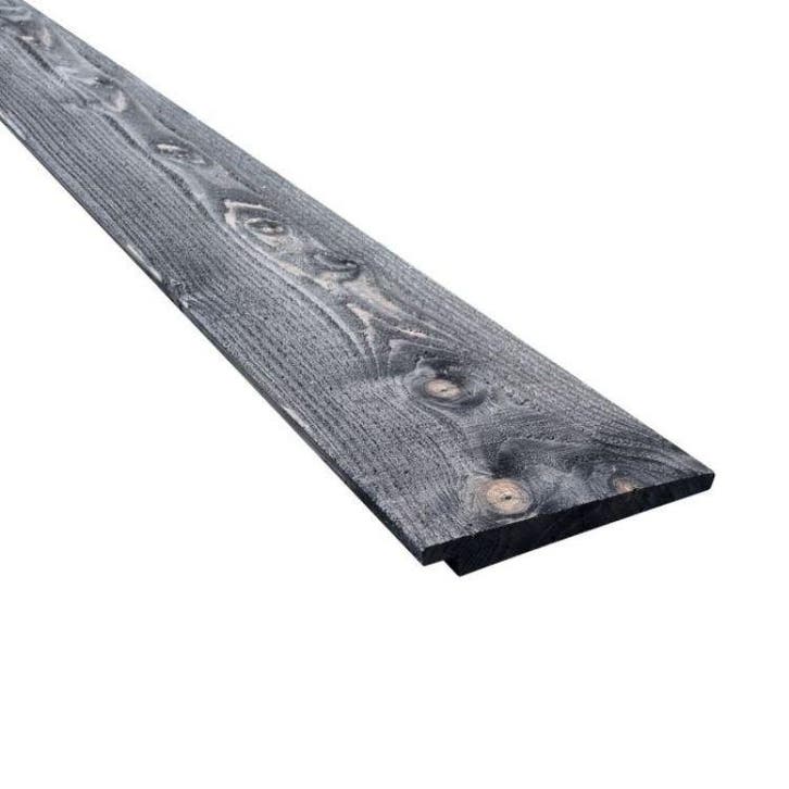 Douglas Lariks Zweeds rabat zwart 12-27x195x3000mm, Doe-het-zelf en Verbouw, Hout en Planken, Nieuw, Ophalen of Verzenden