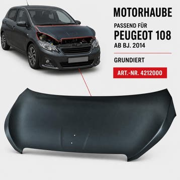 Peugeot 107 2005-2012 Motorkap, Auto-onderdelen, Ophalen of Verzenden, Nieuw, Peugeot, Motorkap