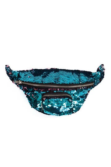 KIMU® Blauw Roze Heuptasje Omkeerbare Pailletten Sequin Heup, Ophalen of Verzenden, Nieuw, Blauw, Overige typen