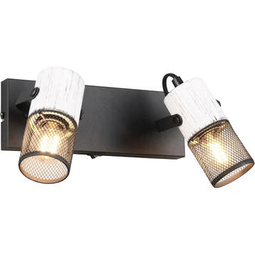 LED Wandspot Trion Josh - Moderne Zwarte & Witte Metalen Vlo, Ophalen of Verzenden, Nieuw