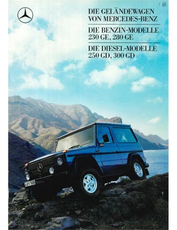 1987 MERCEDES BENZ G KLASSE BROCHURE DUITS, Nieuw, Author