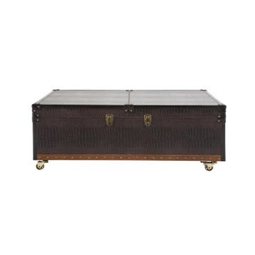 *WOONWINKEL* Kare Design Colonial Kist Salontafel Bruin Leer, Verzenden, Nieuw