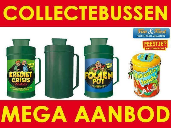Collectebus - Fun collectebussen - Collectebus spaarpot, Hobby en Vrije tijd, Feestartikelen, Nieuw, Verzenden