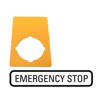 Eaton Noodstoplabel 50x33mm Geel - 216472 [2 Stuks], Verzenden, Nieuw, Overige typen