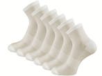 6 paar Compressie Quarter Sportsokken - SQOTTON® - Off-white, Verzenden, Nieuw