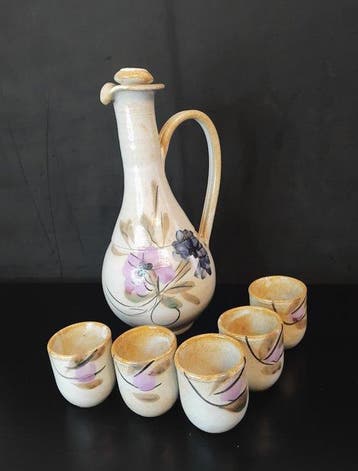 Vallauris - Drankservies (6) - Steengoed, Antiek en Kunst