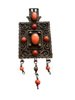 Prachtige antieke broche van massief zilver uit de koloniale