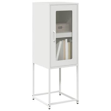 vidaXL Dressoir 36x39x107 cm koudgewalst staal wit, Verzenden, Nieuw, Metaal, Minder dan 50 cm