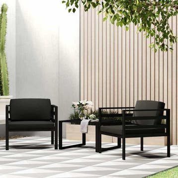 vidaXL Eenzitsbank met kussens aluminium antracietkleurig, Tuin en Terras, Verzenden, Nieuw, Overige materialen