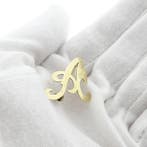 Gouden broche van de letter L, Ophalen of Verzenden, Gebruikt, Overige kleuren, Goud