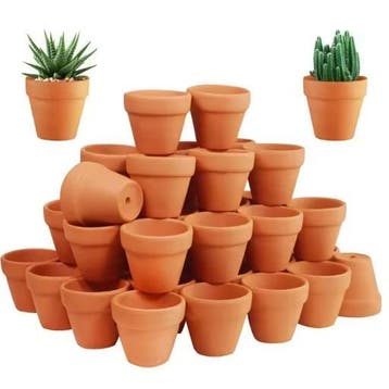 Set van 50 Mini Terracotta Bloempotten met Drainagegat, Verzenden, Nieuw