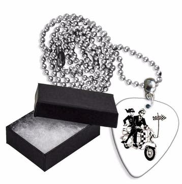Ska scooter plectrum ketting, sleutelhanger of oorbellen, Sieraden, Tassen en Uiterlijk, Ophalen of Verzenden, Nieuw