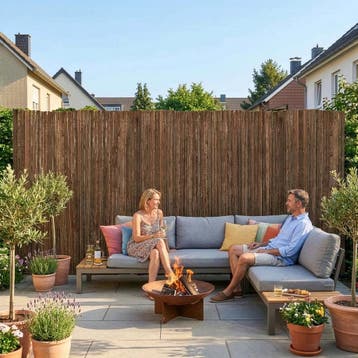 Boomschorsmat Zamora tuinscherm 1,8x3 m naturel casa.pro, Tuin en Terras, Verzenden, Nieuw